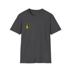 Shield Crest T-Shirt — Minimalist Green & Gold Logo Tee