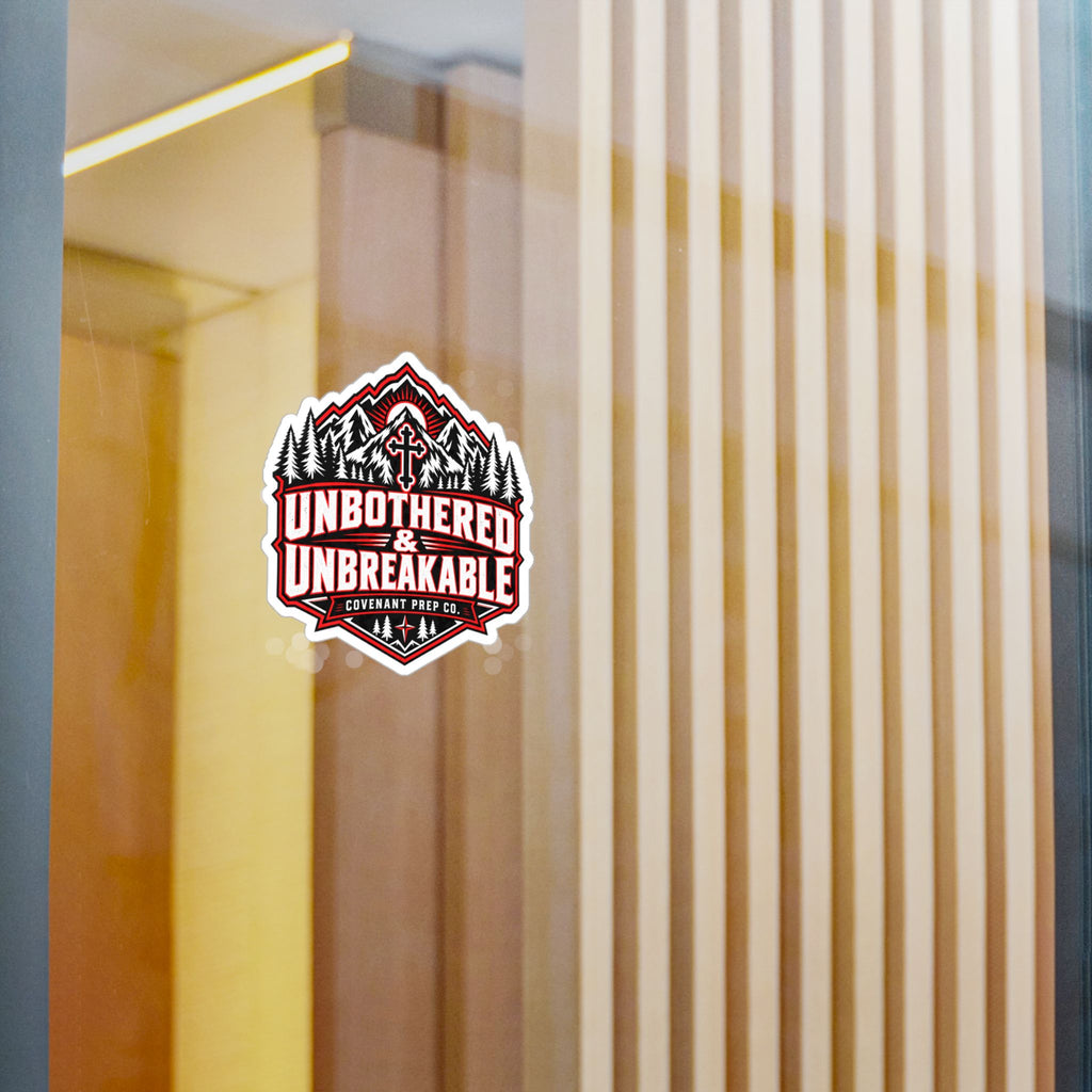 Unbothered & Unbreakable Sticker - Red & Black