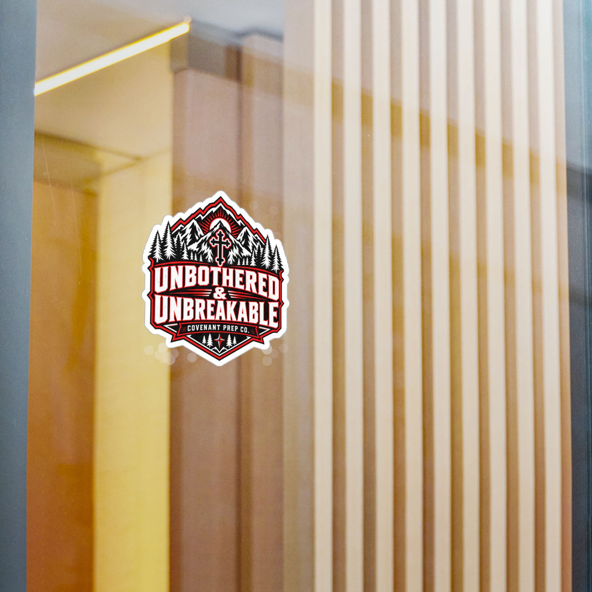 Unbothered & Unbreakable Sticker - Red & Black