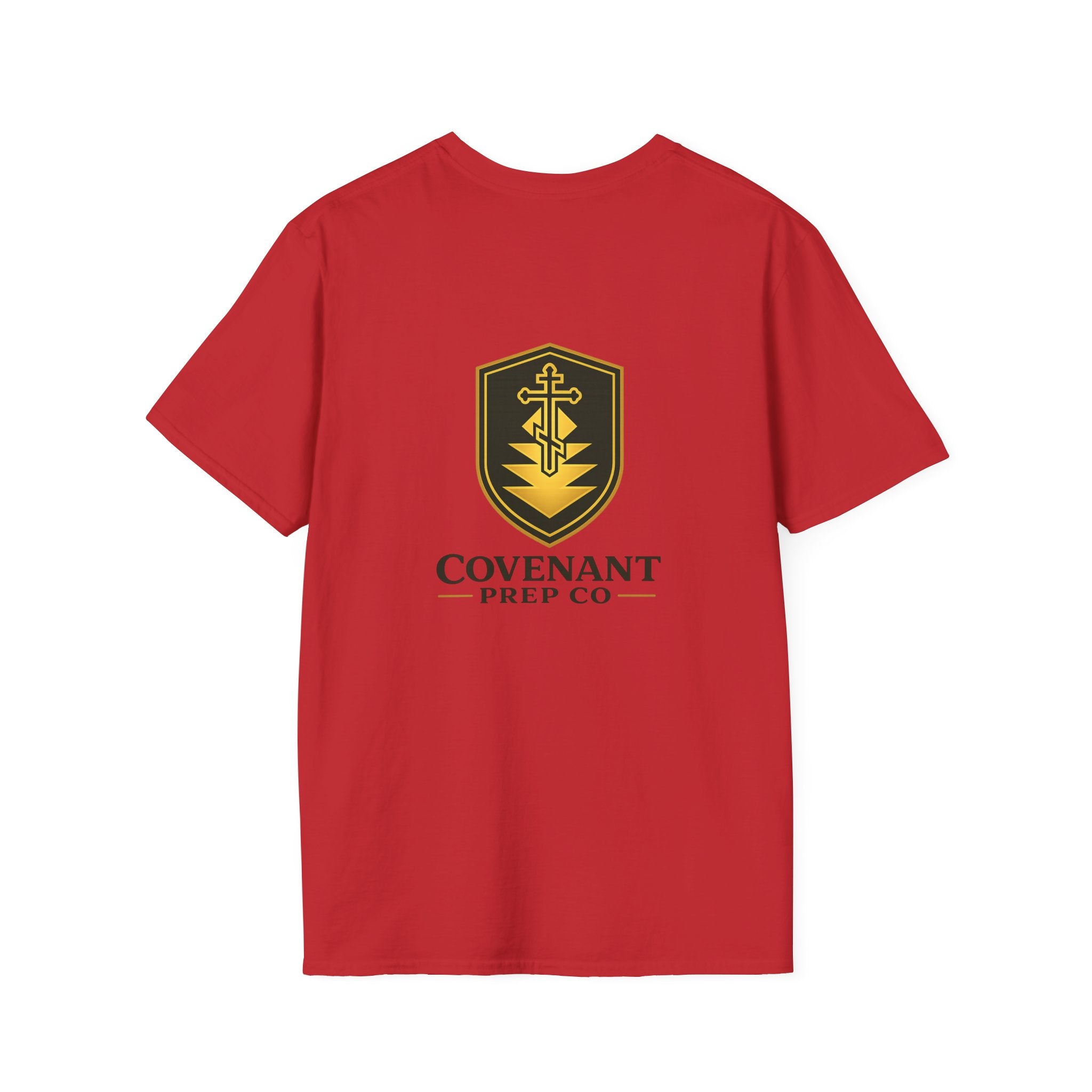 Shield Crest T-Shirt — Minimalist Green & Gold Logo Tee