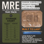 Military MRE Tray Pack — Chocolate Crunchy Peanut Butter Cookies with Chocolate Chips (UGR Component)