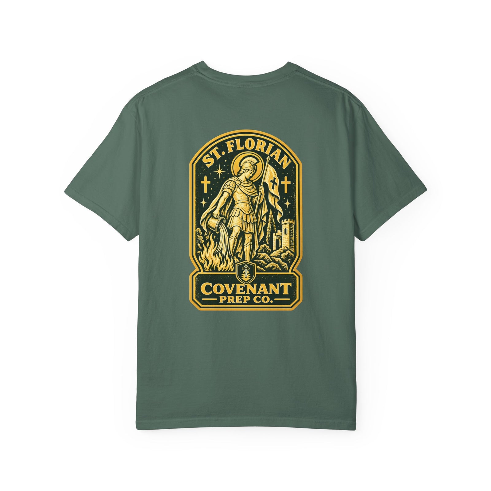 St. Florian Gold Arch Tee - Patron of Firefighters