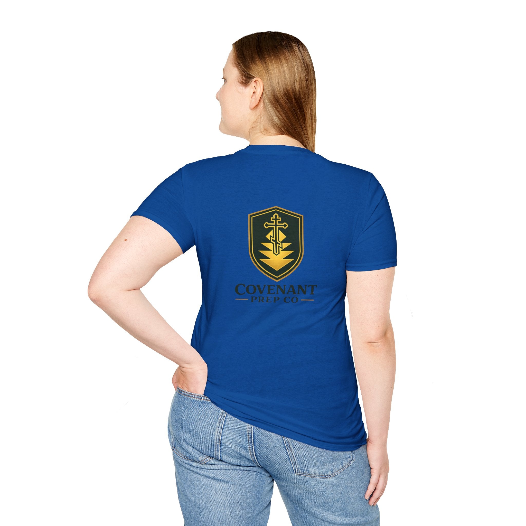 Shield Crest T-Shirt — Minimalist Green & Gold Logo Tee