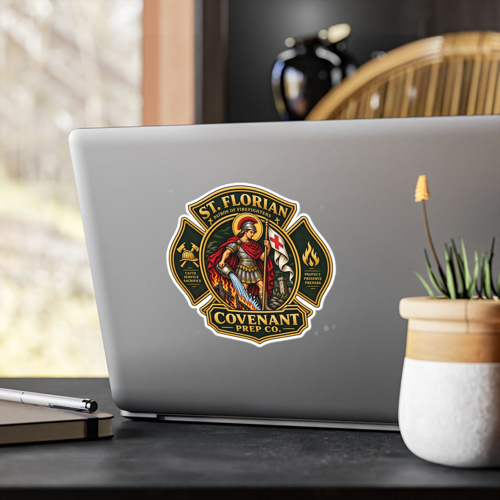 Firefighter Cross Sticker