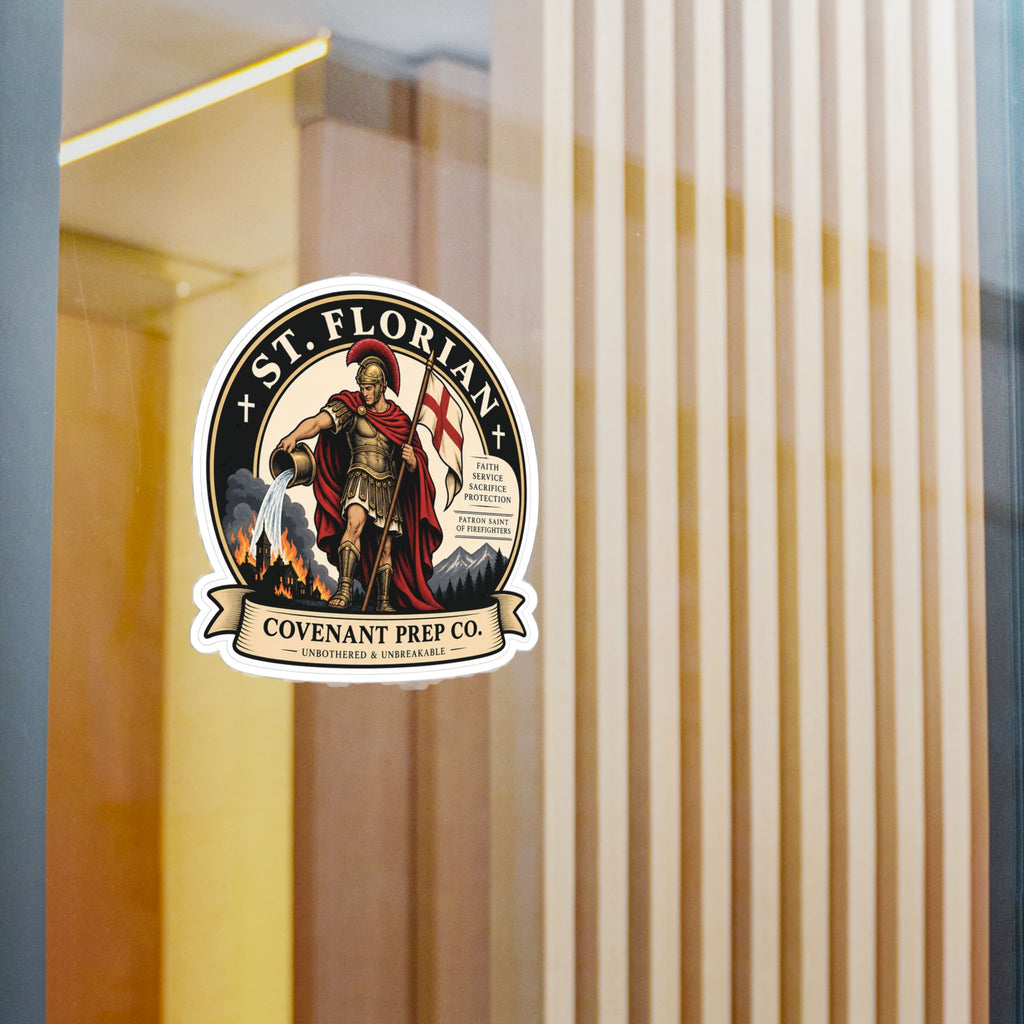 St. Florian Round Badge Sticker