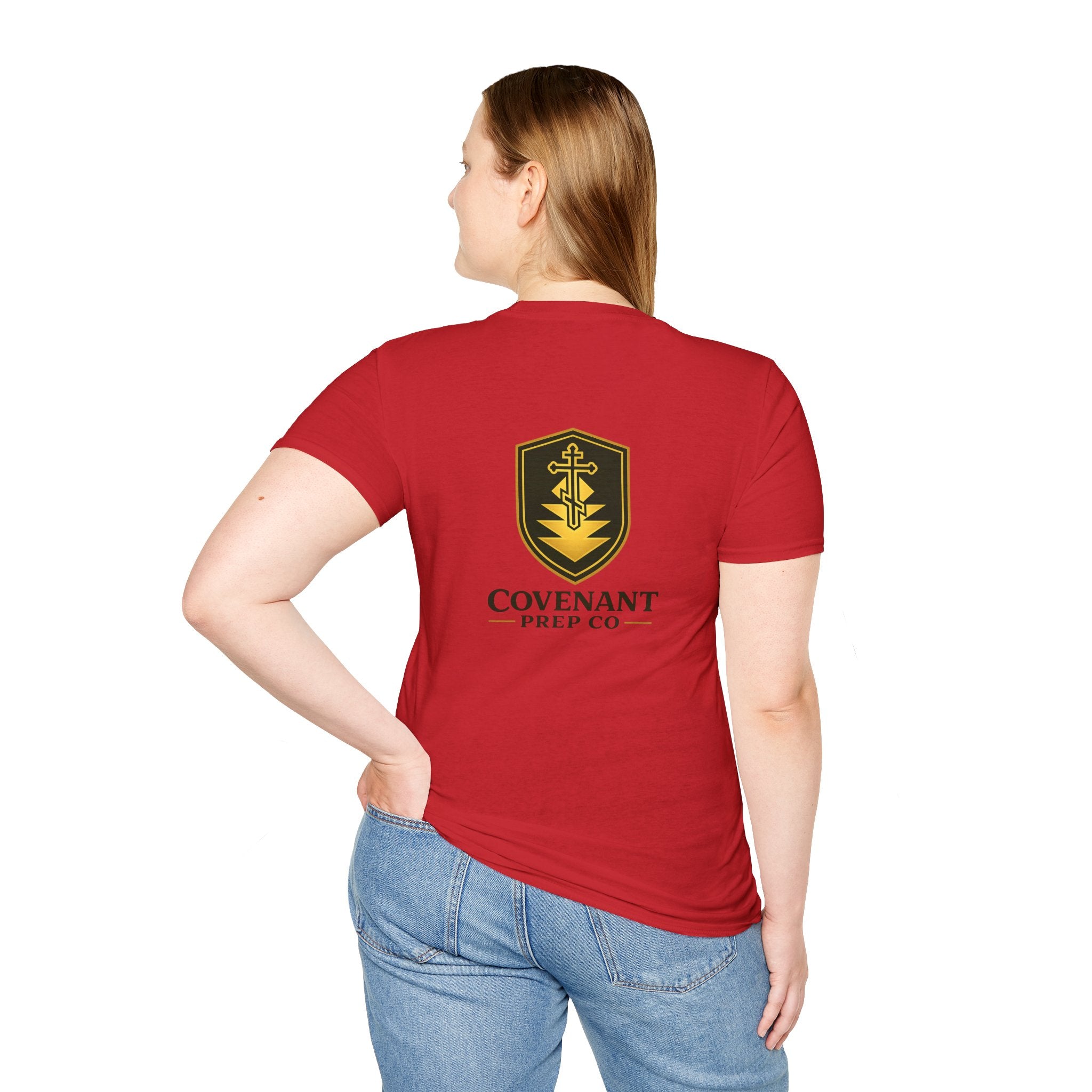 Shield Crest T-Shirt — Minimalist Green & Gold Logo Tee