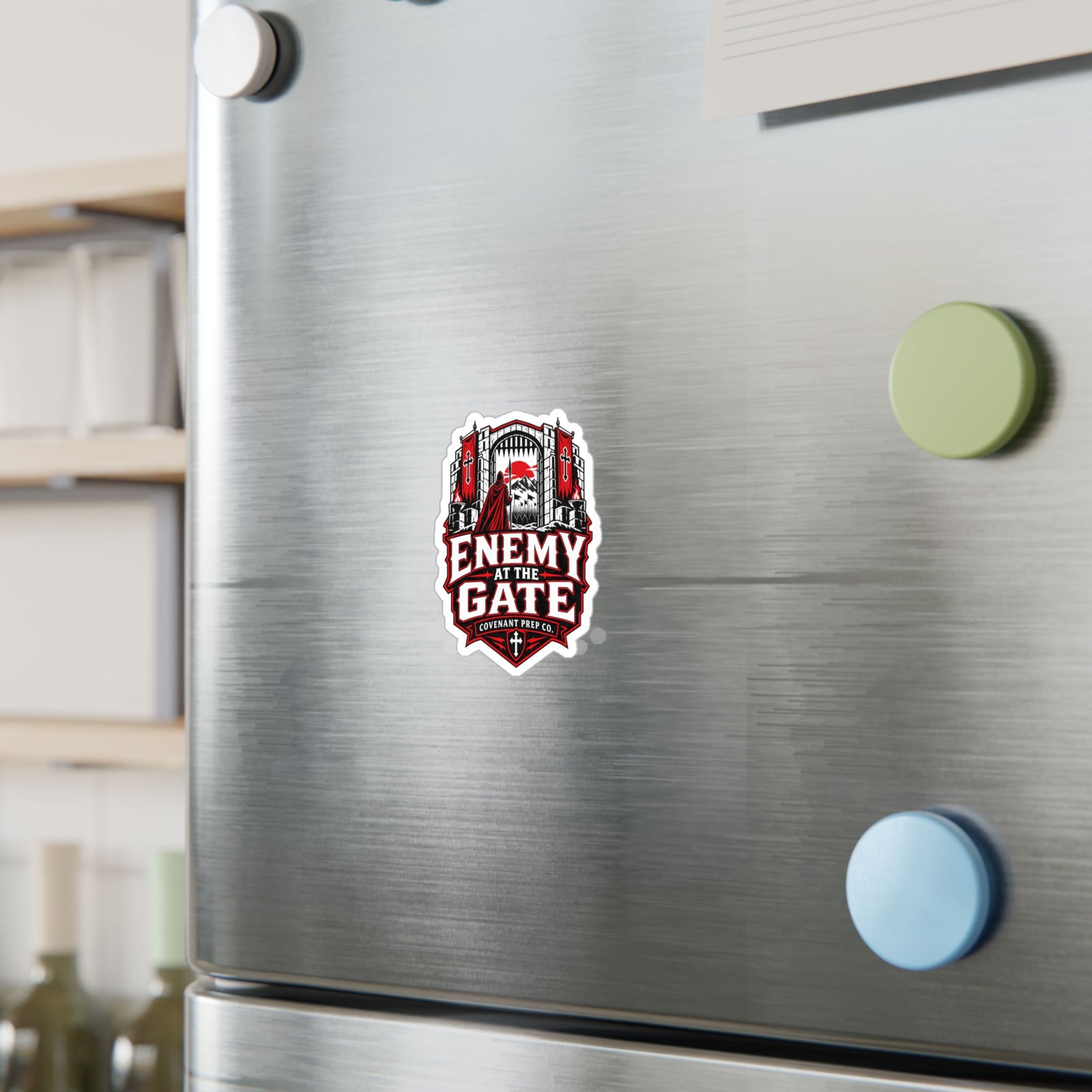 Enemy At The Gate Sticker - Red & Black