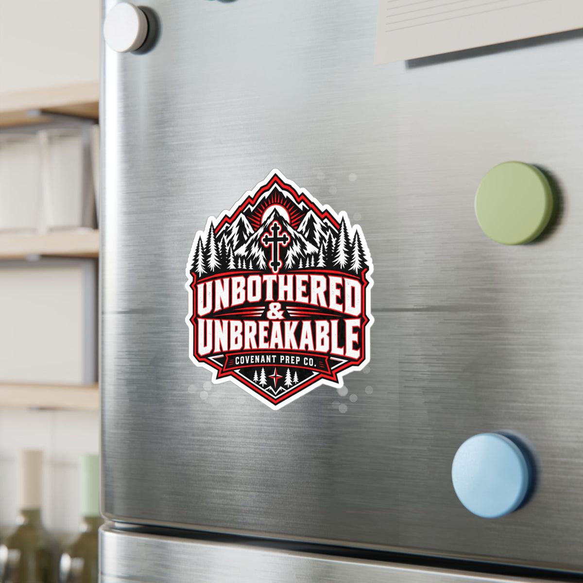 Unbothered & Unbreakable Sticker - Red & Black