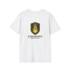 Shield Crest T-Shirt — Minimalist Green & Gold Logo Tee