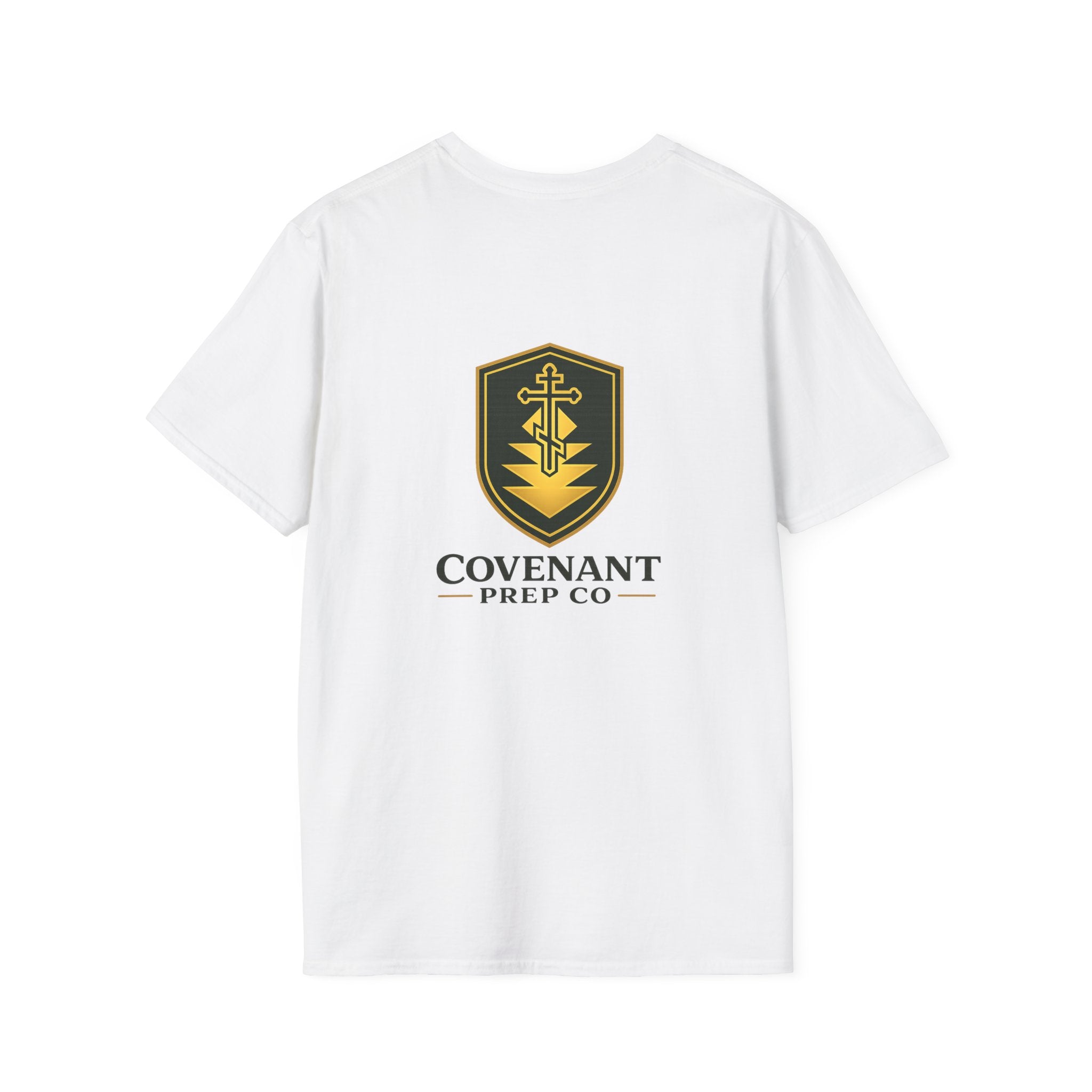 Shield Crest T-Shirt — Minimalist Green & Gold Logo Tee