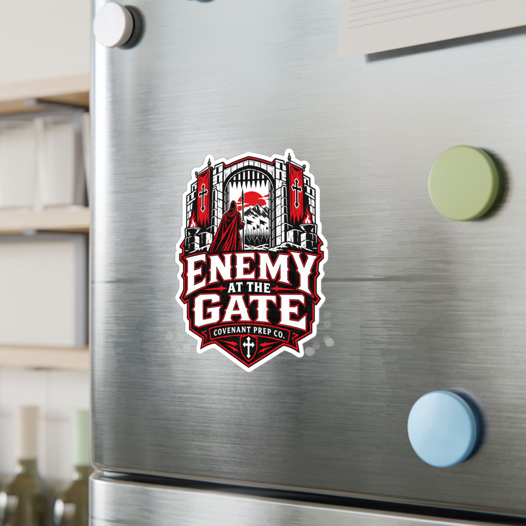Enemy At The Gate Sticker - Red & Black