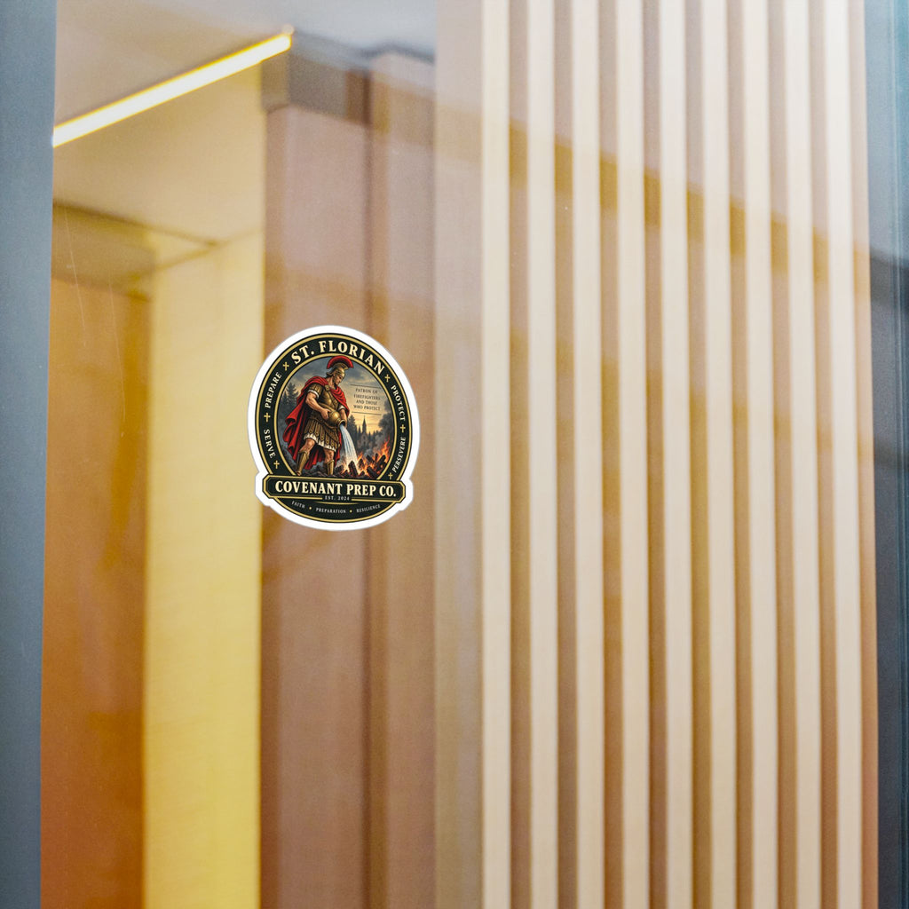 St. Florian Round Seal Sticker
