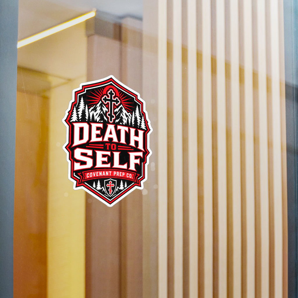Death To Self Sticker - Red & Black