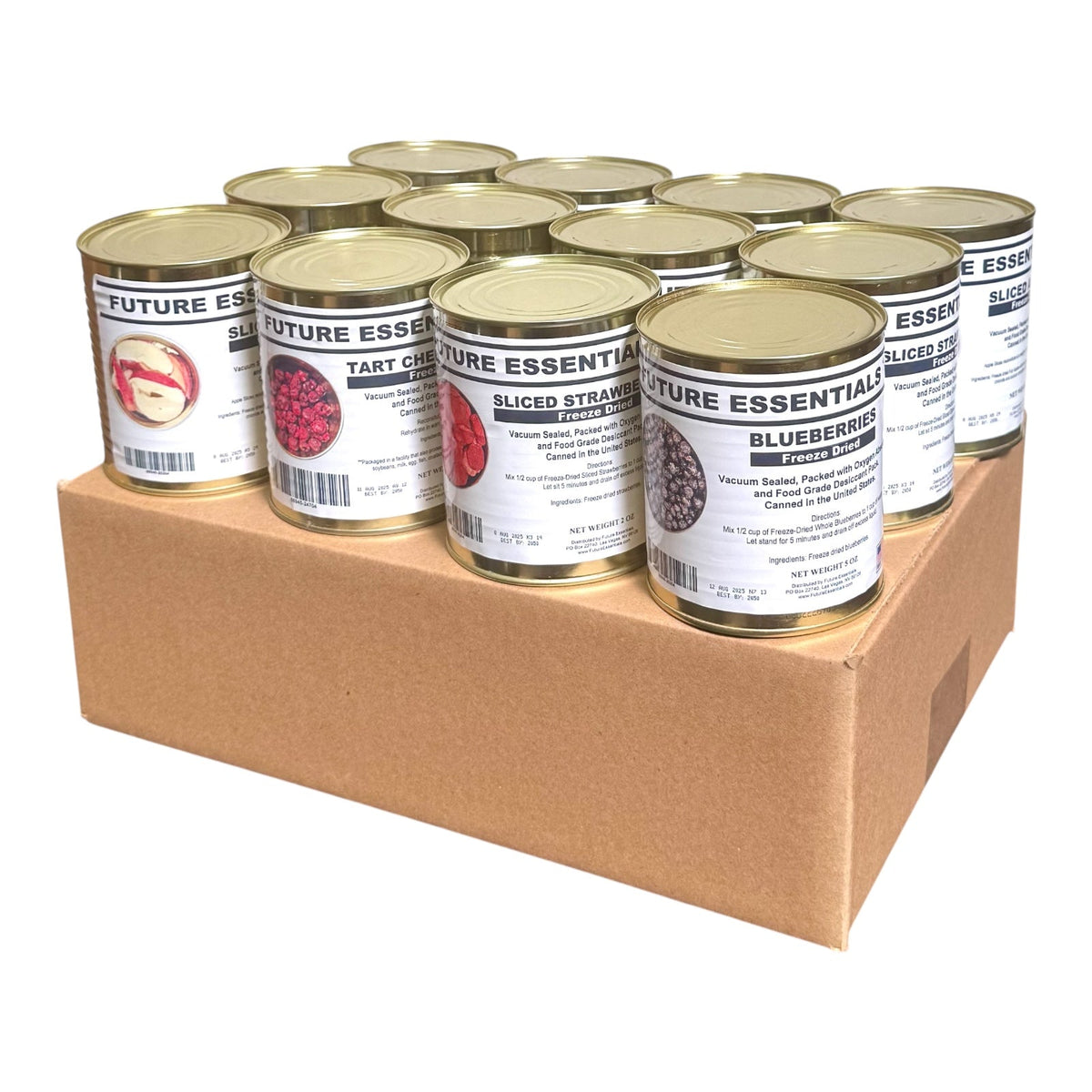 Case (12 Cans) of Future Essentials Freeze Dried Fruit Variety — view 2