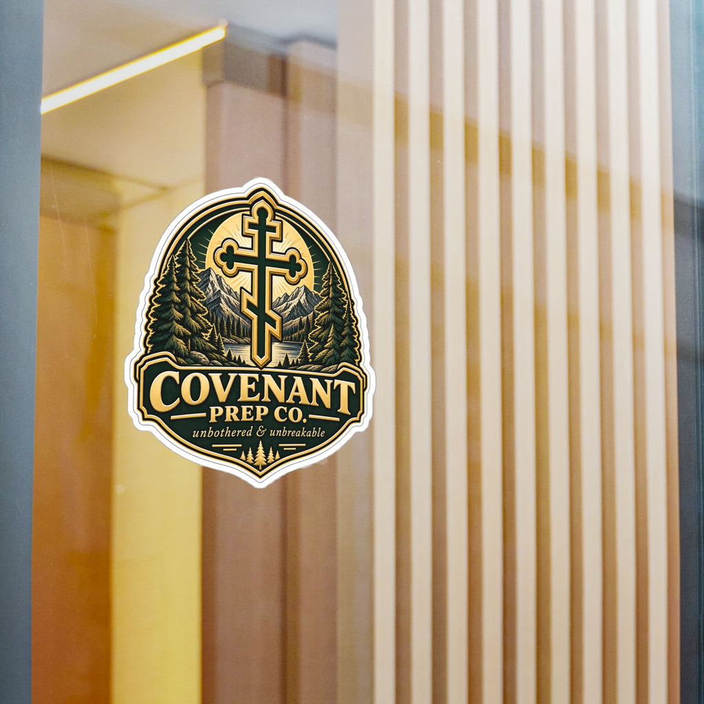 Cross and Mountains Sticker