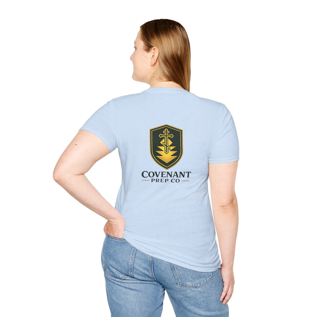 Shield Crest T-Shirt — Minimalist Green & Gold Logo Tee