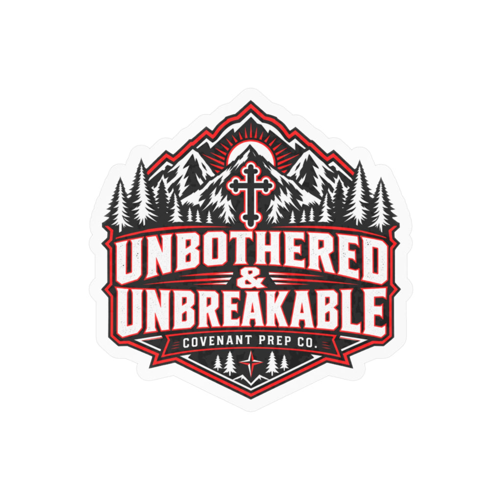 Unbothered & Unbreakable Sticker - Red & Black