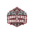Unbothered & Unbreakable Sticker - Red & Black