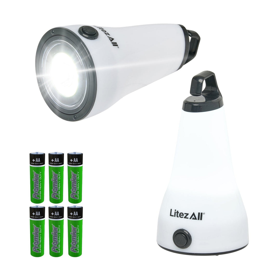 LitezAll® 2-in-1 Lantern Flashlight 2 Pack