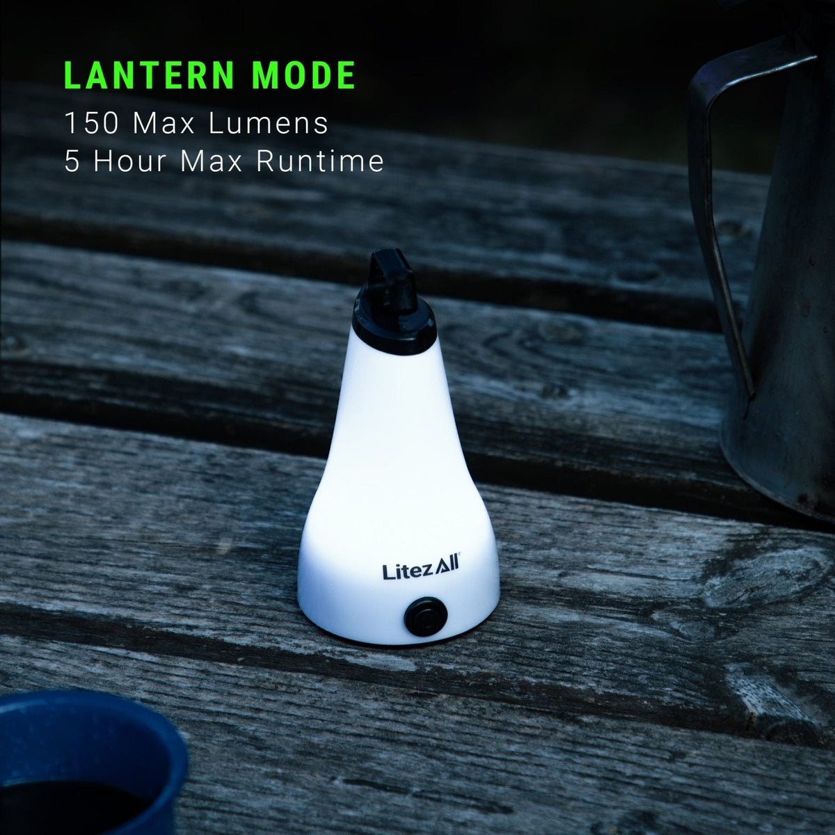 LitezAll® 2-in-1 Lantern Flashlight 2 Pack