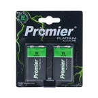 Promier® 9v Platinum Alkaline Battery 2 Pack