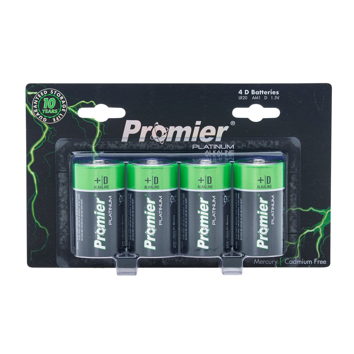 Promier® D Platinum Alkaline Battery 4 Pack