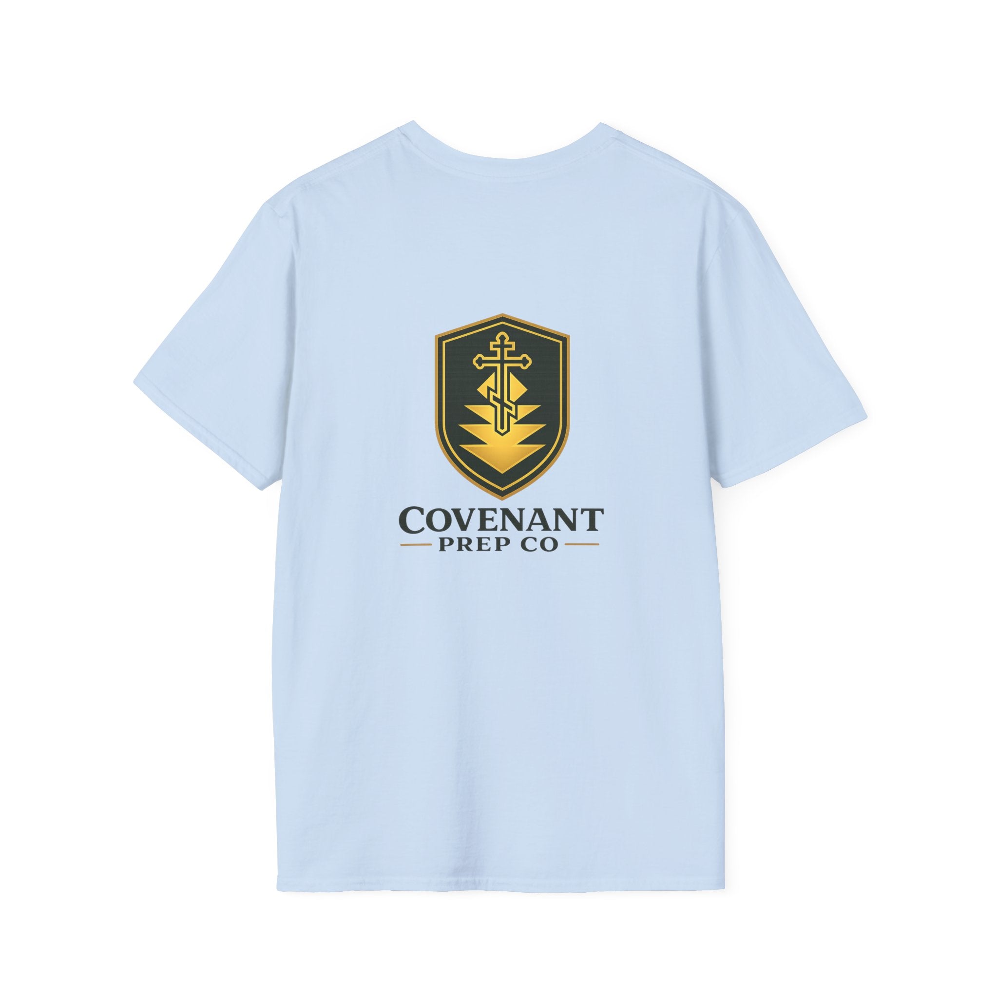 Shield Crest T-Shirt — Minimalist Green & Gold Logo Tee