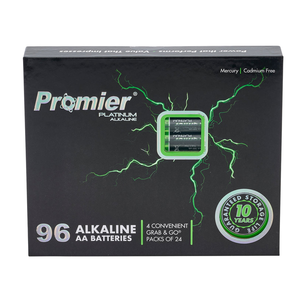 Promier® AA Platinum Alkaline Battery 96 Pack