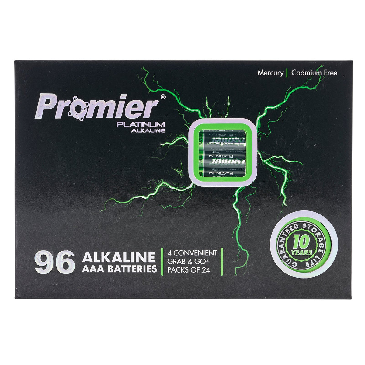 Promier® AAA Platinum Alkaline Battery 96 Pack