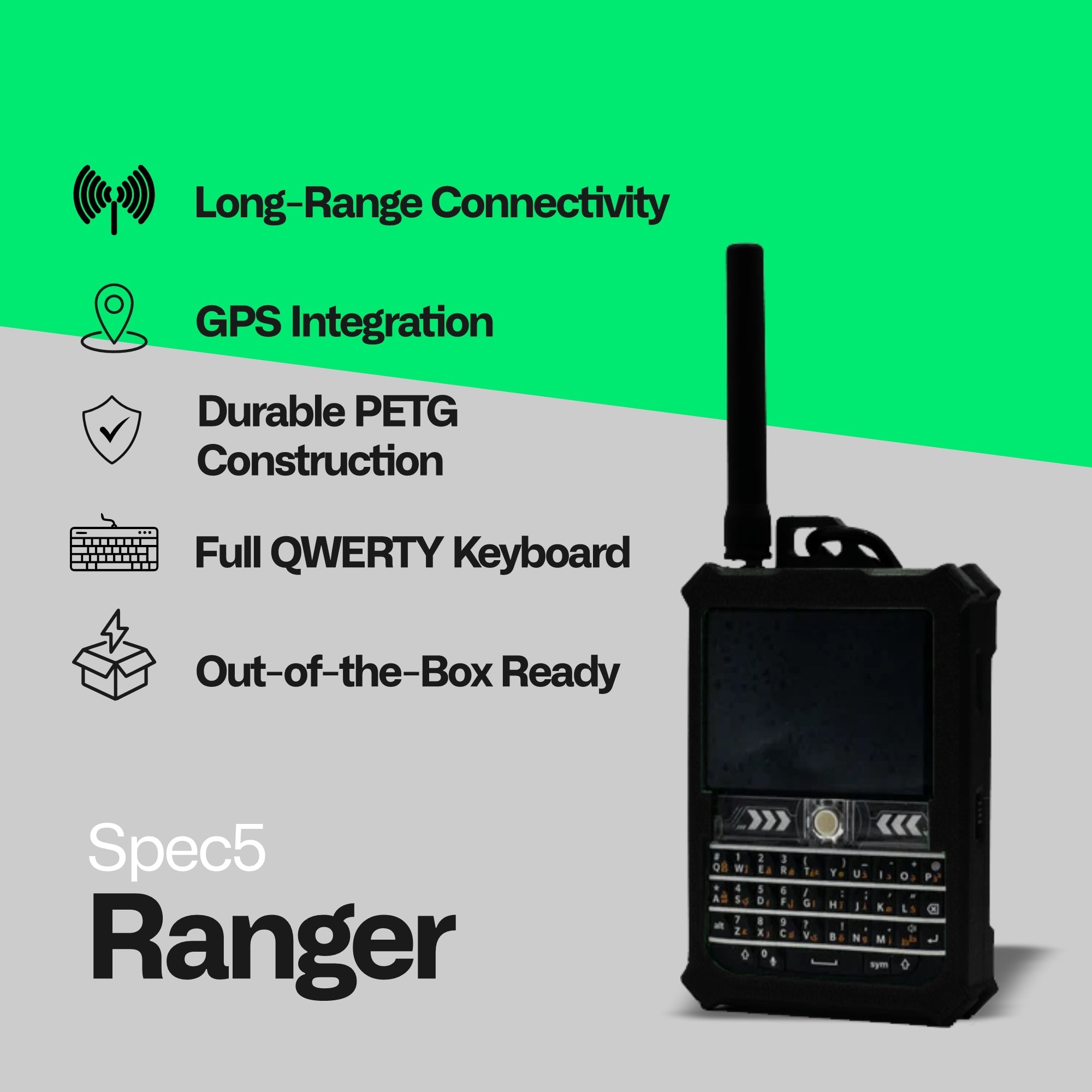 Spec5 Ranger — Meshtastic Off-Grid Communicator