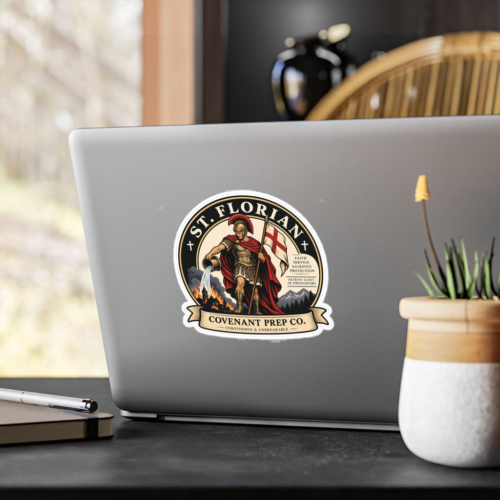 St. Florian Round Badge Sticker