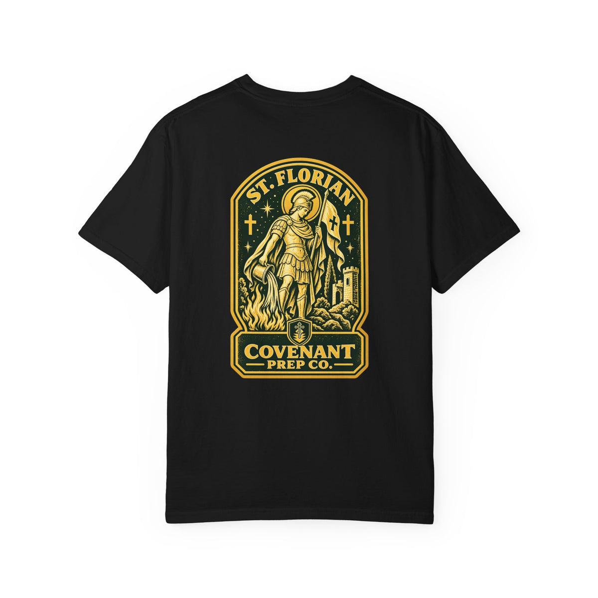 St. Florian Gold Arch Tee - Patron of Firefighters