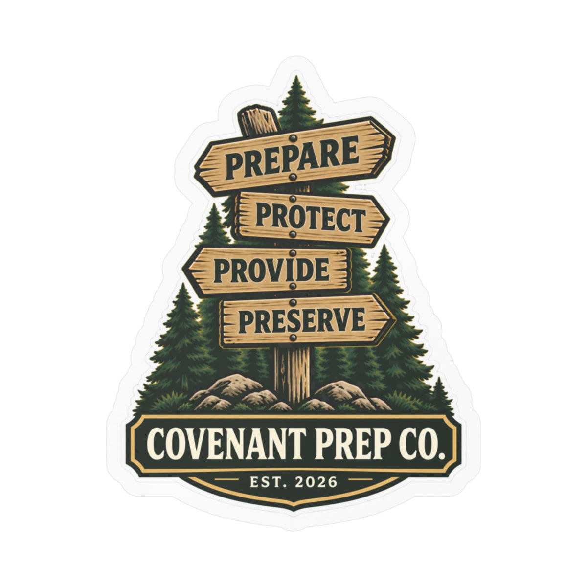 Prepare Protect Provide Preserve Sticker