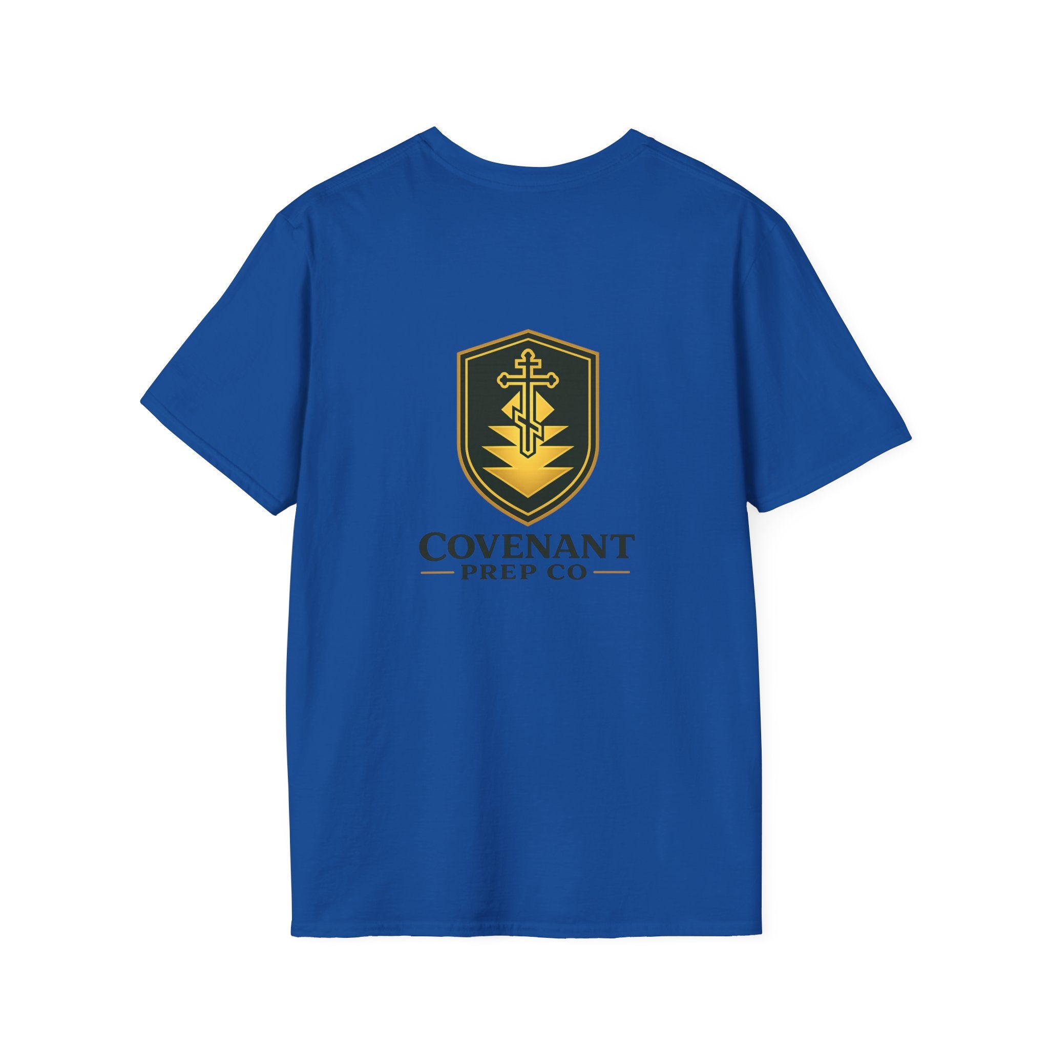 Shield Crest T-Shirt — Minimalist Green & Gold Logo Tee