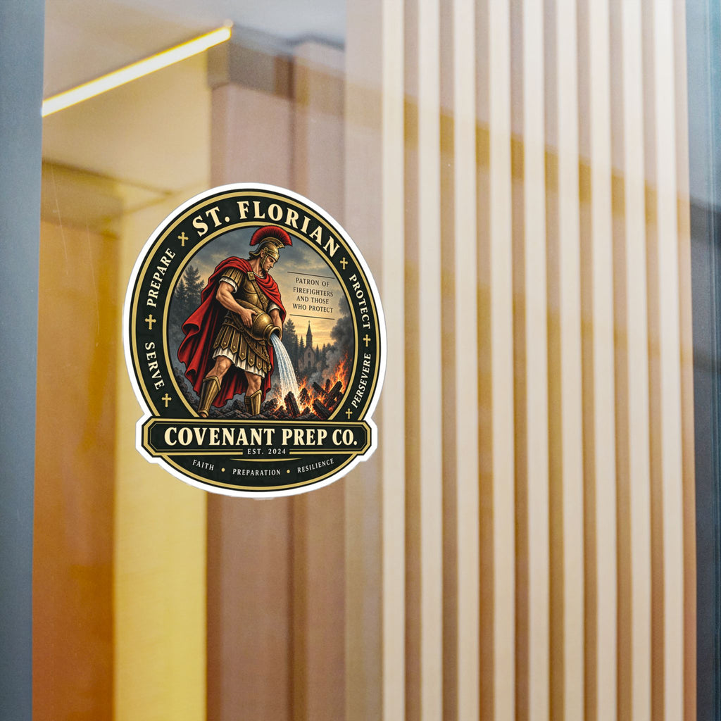 St. Florian Round Seal Sticker