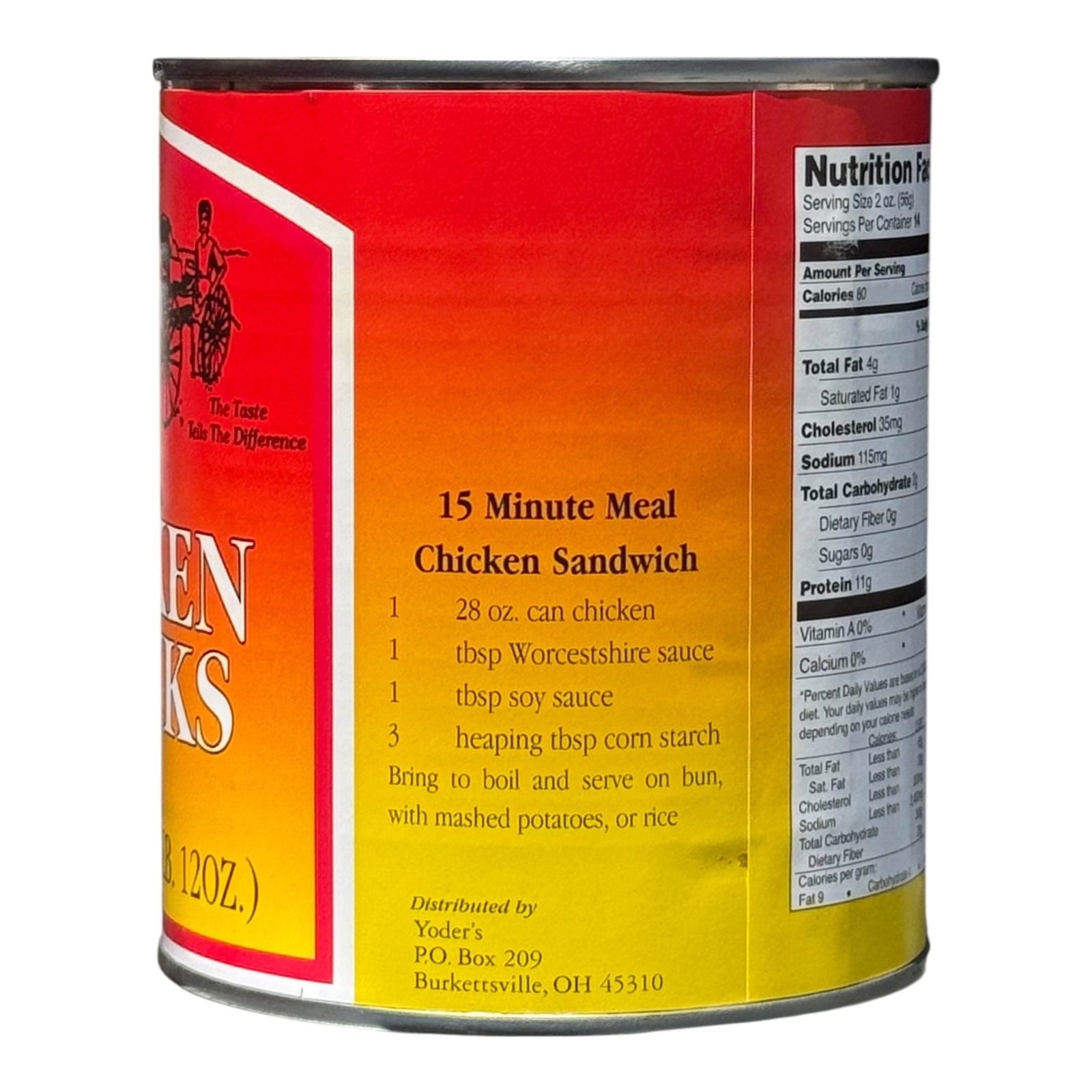 Yoder’s Canned Chicken Chunks — 28 oz, Fully Cooked (10+ Year Shelf Life)