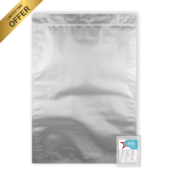 PackFreshUSA 5-Gallon Box Set — 50 Bags + 50 Sealed 2000cc Absorbers