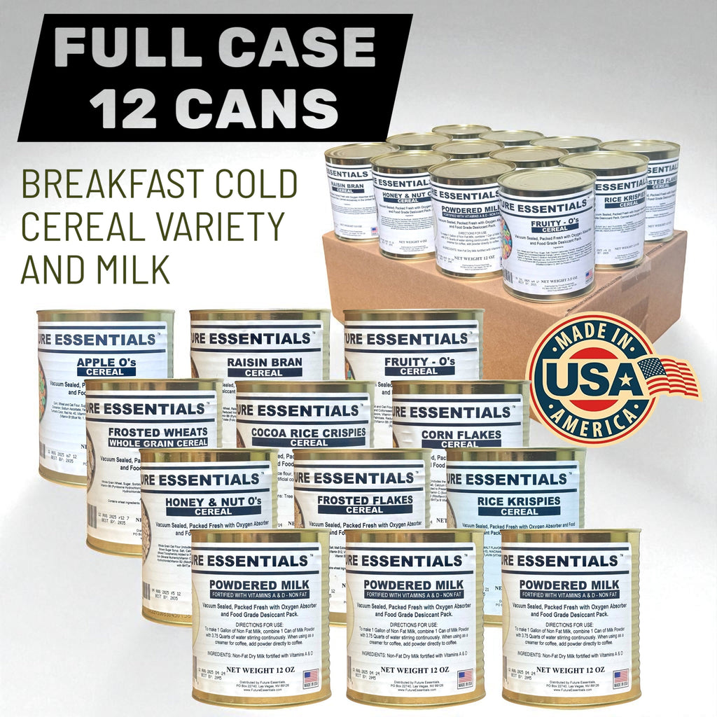 Future Essentials Canned Breakfast Cereal Variety & Milk — 12-Can Case