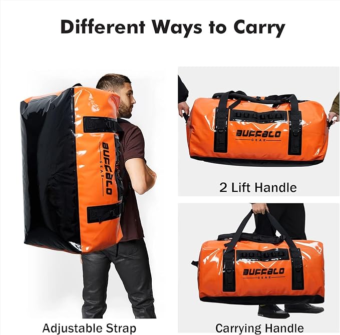 127QT Duffel Dry Bag With Waterproof Zipper — view 6
