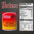 Yoder’s Canned Pork Sausage — 28 oz, Fully Cooked (10+ Year Shelf Life)