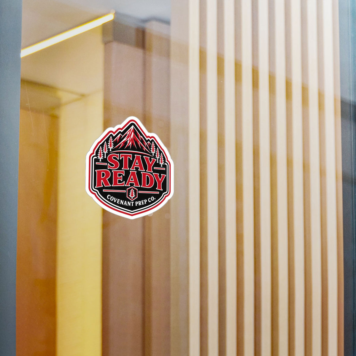 Stay Ready Sticker - Red & Black