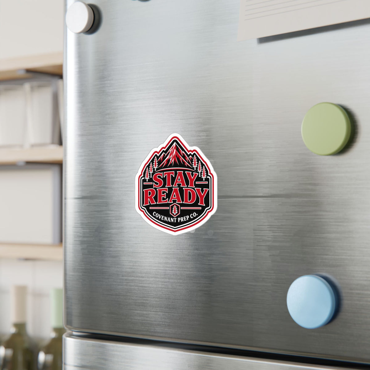Stay Ready Sticker - Red & Black