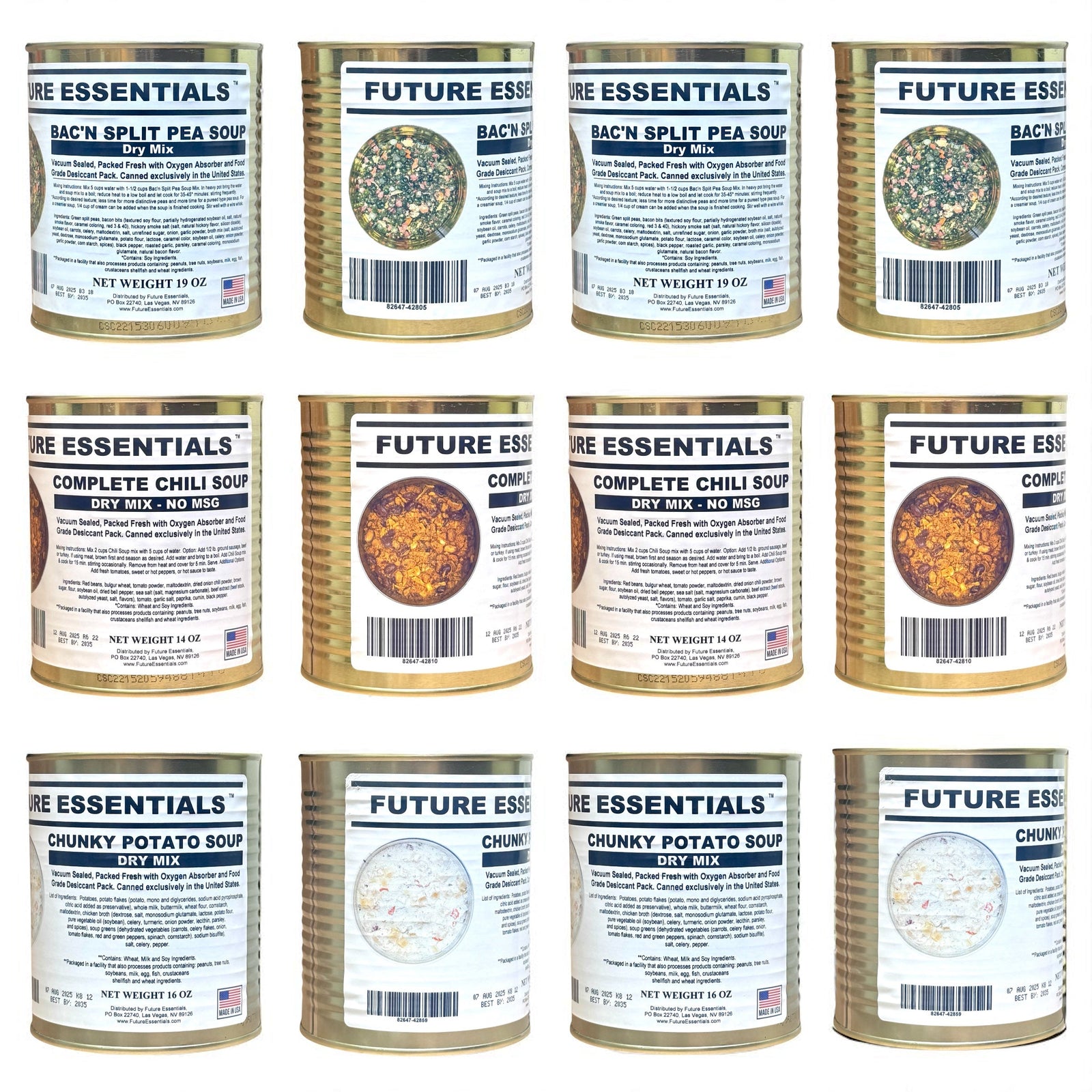 Case (12 Cans) of Future Essentials Canned Soup Variety — view 3