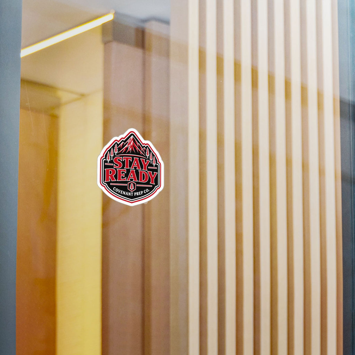 Stay Ready Sticker - Red & Black