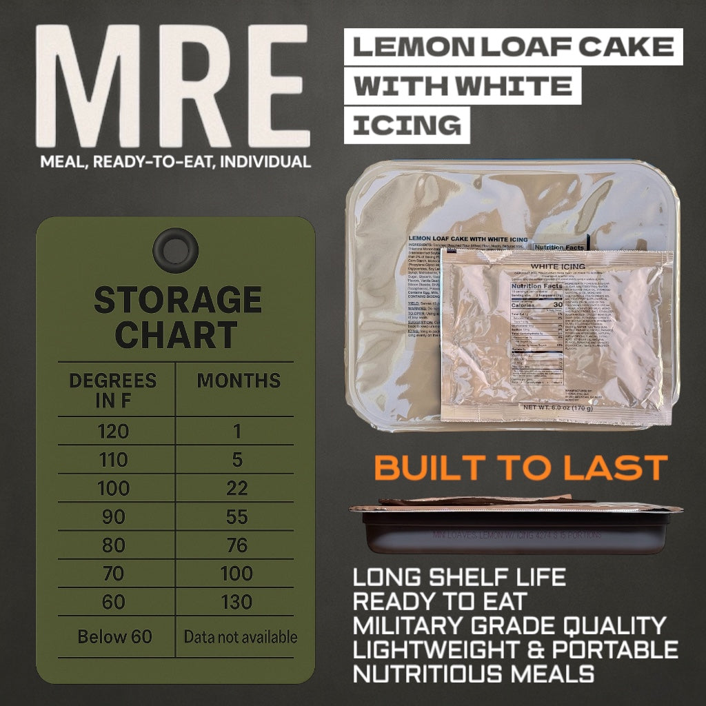 Military MRE Tray Pack — Lemon Loaf with White Icing (UGR Component) — view 2