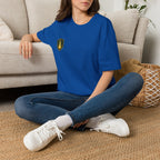 Shield Crest T-Shirt — Minimalist Green & Gold Logo Tee