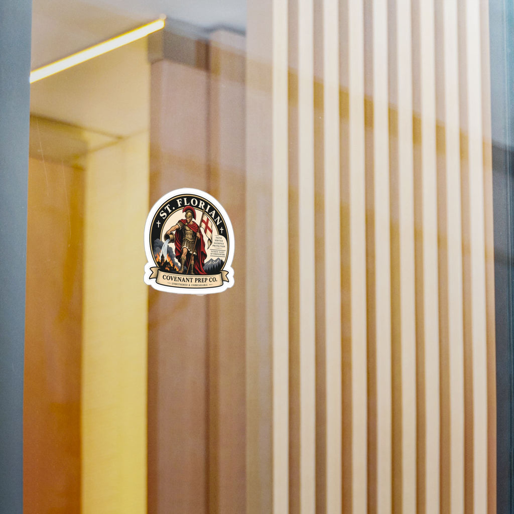 St. Florian Round Badge Sticker