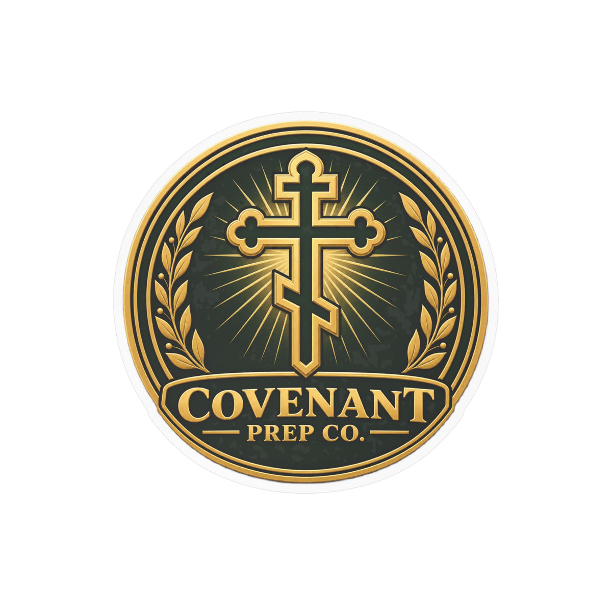 Covenant Cross Coin Sticker