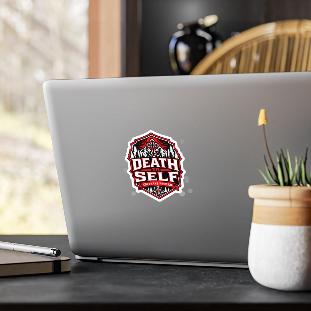 Death To Self Sticker - Red & Black
