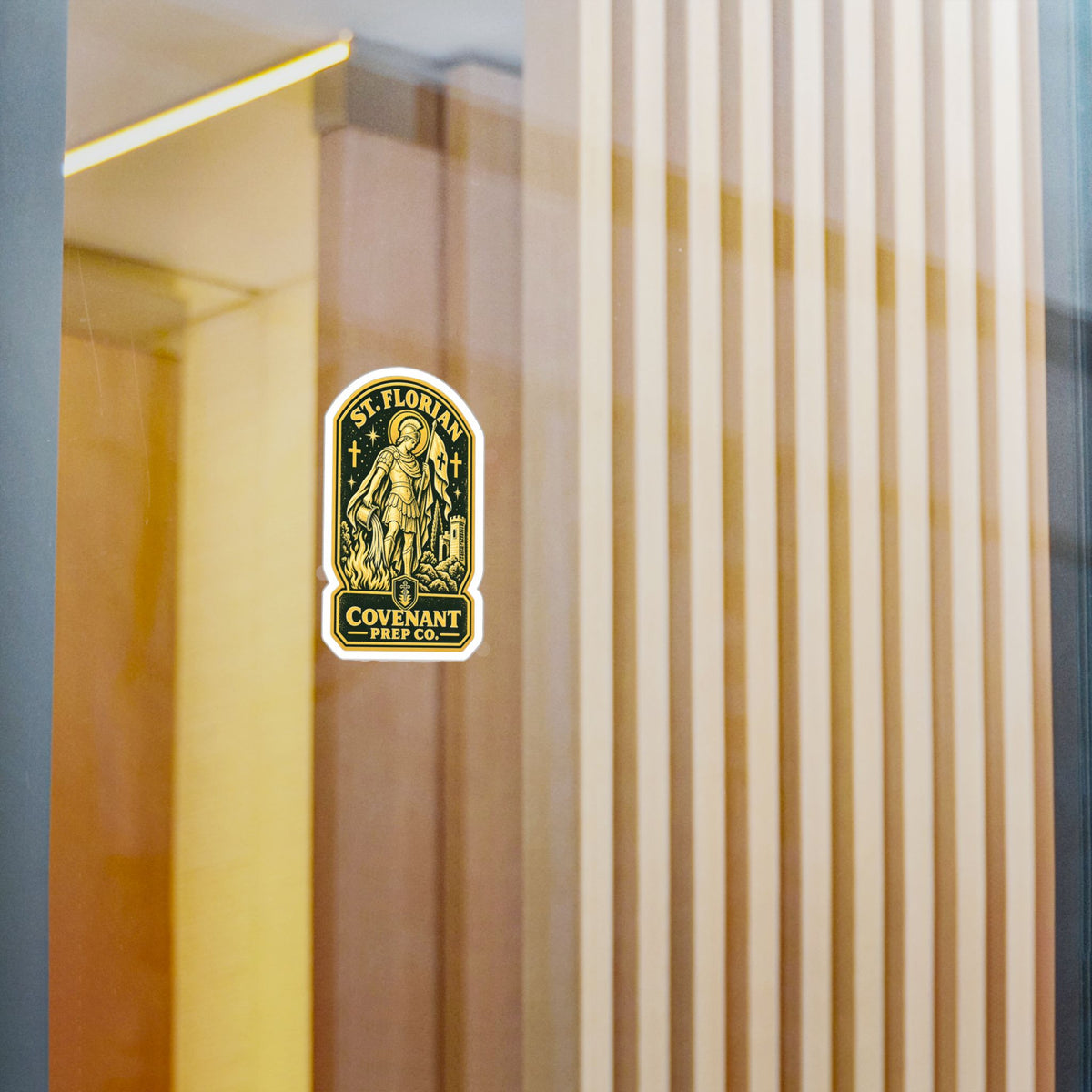 St. Florian Gold Arch Sticker